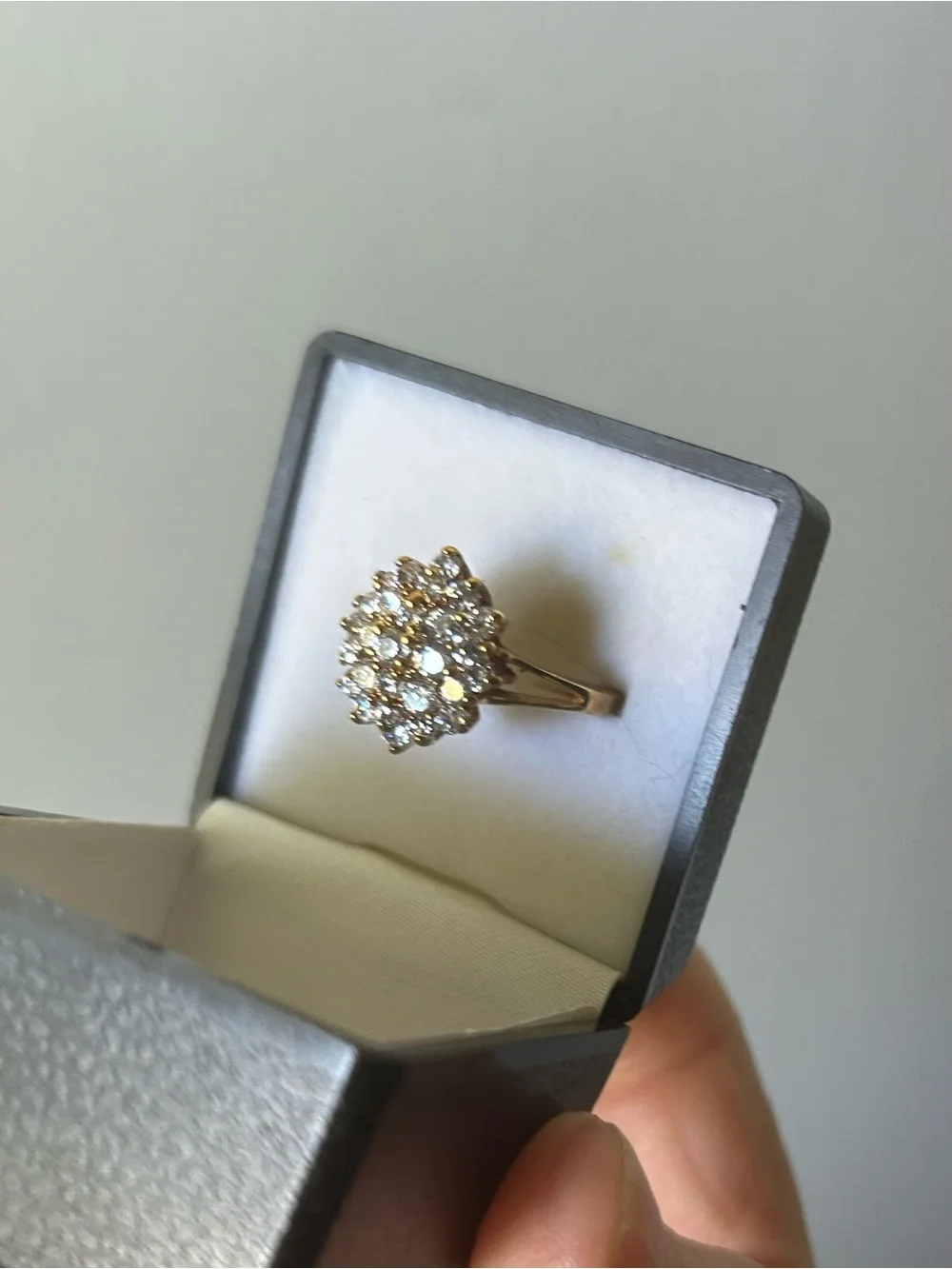 Gold Cluster CZ Cocktail Ring - Women's Fashion Jewelry